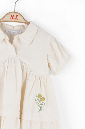 Nk Kız Bebek Marshmallow Elbise 1-4 Yaş Krem