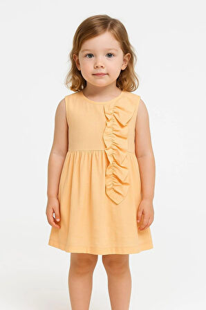Nk Kız Bebek Fiyonklu Elbise 1-4 Yaş Somon