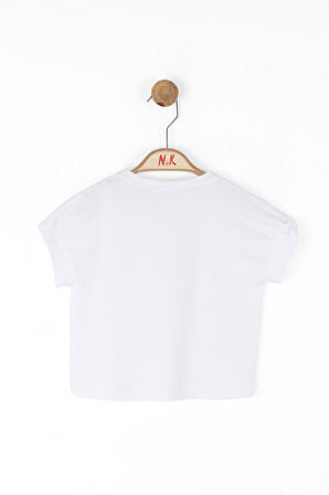 Nk Kız Bebek Salıncaklı Tshirt 1-4 Yaş Ekru