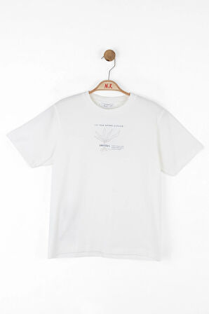 Nk Erkek Çocuk Daffodil Tshirt 8-14 Yaş Ekru