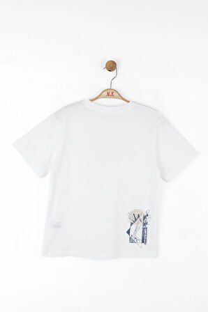 Nk Erkek Çocuk Daffodil Tshirt 8-14 Yaş Ekru