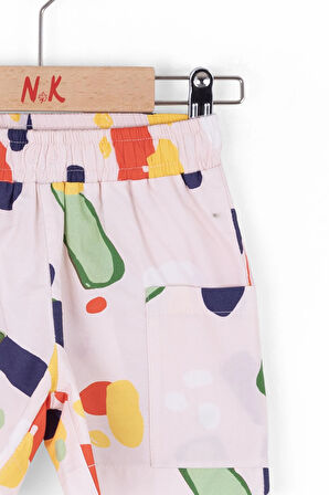 Nk Kız Bebek Clown Şort 1-4 Yaş Coral