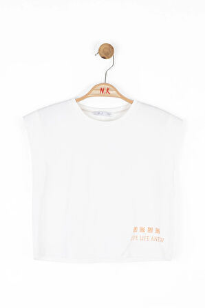 Nk Kız Çocuk Anew Tshirt 8-16 Yaş Ekru