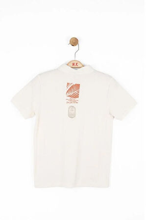 Nk Erkek Çocuk Grow Polo Yaka Tshirt 8-14 Yaş Krem