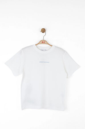 Nk Erkek Çocuk Just Tshirt 8-14 Yaş Ekru