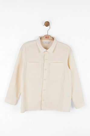 Nk Erkek Çocuk Olivet Gömlek 8-14 Yaş Krem