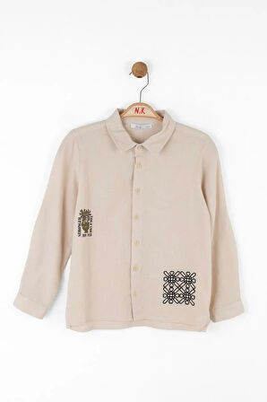 Nk Erkek Çocuk Stronger Gömlek 8-14 Yaş Krem