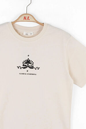 Nk Erkek Çocuk Global Harmony Tshirt 8-14 Yaş Krem