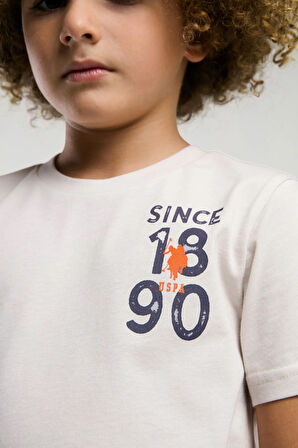 U.S. Polo Erkek Çocuk Sırt Baskılı Şortlu Takım 4-15 Yaş TAŞ