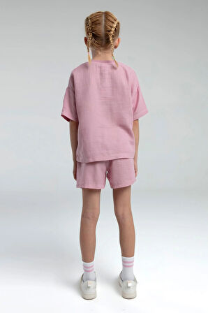 Rolypoly Kız Çocuk Müslin Şortlu Takım 2-8 Yaş G.Kurusu