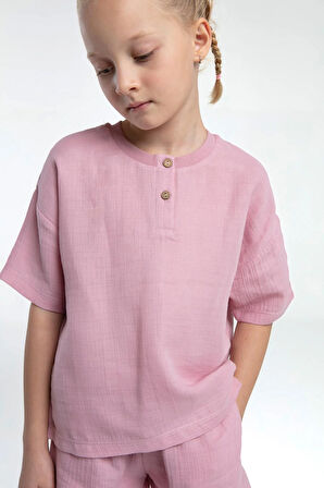 Rolypoly Kız Çocuk Müslin Şortlu Takım 2-8 Yaş G.Kurusu