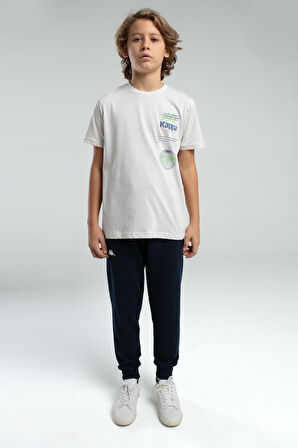 Kappa Erkek Çocuk Baskılı Tshirt 5-16 Yaş TAŞ