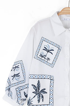 Nk Kız Çocuk Camella Gömlek 8-14 Yaş Ekru