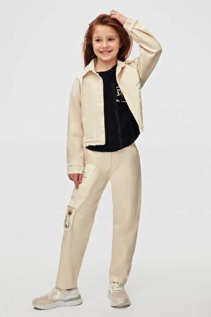 Nk Kız Çocuk Flourish Ceket 8-14 Yaş Krem