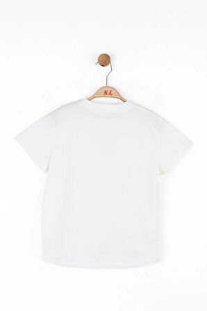 Nk Kız Çocuk Yosun Tshirt 8-14 Yaş Ekru