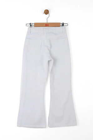 Nk Kız Çocuk İspanyol Pantolon 8-14Yaş Beyaz