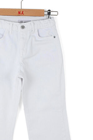 Nk Kız Çocuk İspanyol Pantolon 8-14Yaş Beyaz