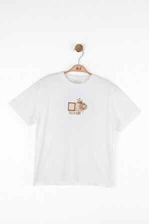 Nk Erkek Çocuk Tells Tshirt 8-14 Yaş Camel
