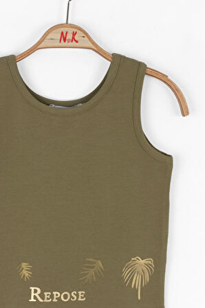Nk Kız Çocuk Repose Crop 4-8 Yaş Haki