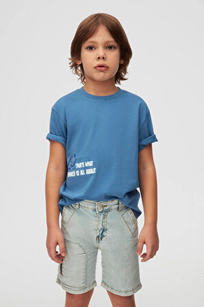 Nk Erkek Çocuk Summer Tshirt 4-8 Yaş İndigo