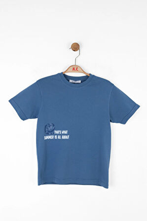 Nk Erkek Çocuk Summer Tshirt 4-8 Yaş İndigo