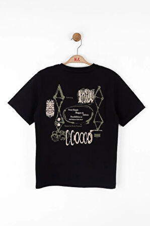 Nk Erkek Çocuk Simple Tshirt 8-14 Yaş Siyah