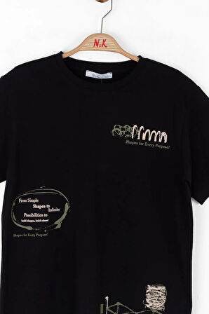 Nk Erkek Çocuk Simple Tshirt 8-14 Yaş Siyah