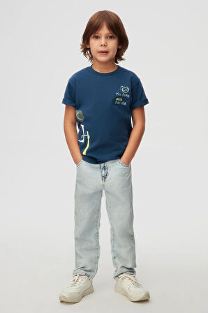 Nk Erkek Çocuk Wild Tshirt 4-8 Yaş İndigo