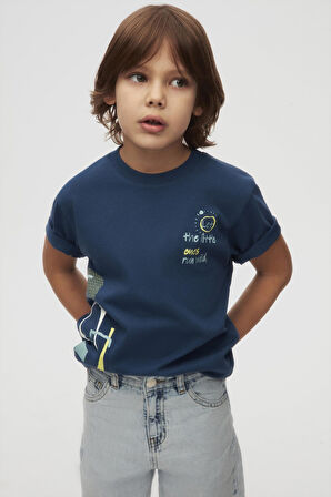 Nk Erkek Çocuk Wild Tshirt 4-8 Yaş İndigo