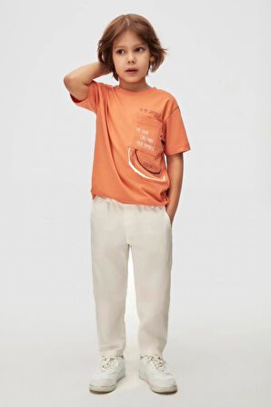 Nk Erkek Çocuk Child Tshirt 4-8 Yaş Kiremit