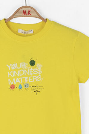 Nk Kız Çocuk Matters Tshirt 4-8 Yaş Sarı
