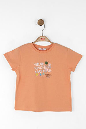 Nk Kız Çocuk Matters Tshirt 4-8 Yaş Yavruağzı