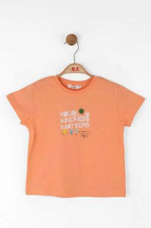 Nk Kız Çocuk Matters Tshirt 4-8 Yaş Yavruağzı