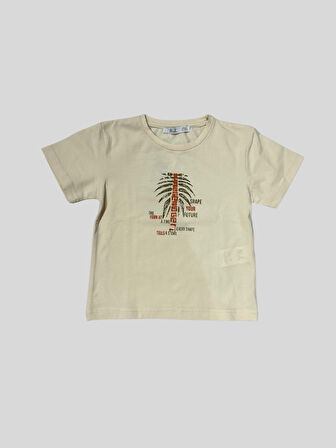 Nk Erkek Bebek Ağaçlı Tshirt 1-4 Yaş Krem
