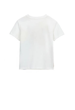 Orginal Marines Erkek Çocuk Baskılı Tshirt 2-9 Yaş Ekru