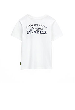 Orginal Marines Erkek Çocuk Sırt Baskılı Tshirt 2-9 Yaş Beyaz