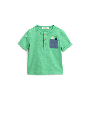 Orginal Marines Erkek Bebek Tshirt 9-24 Ay Yeşil