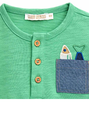 Orginal Marines Erkek Bebek Tshirt 9-24 Ay Yeşil