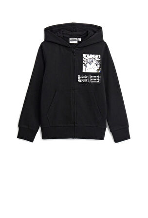 Original Marines Erkek Çocuk  Fermuarlı Sweatshirt 8-14 Yaş Siyah