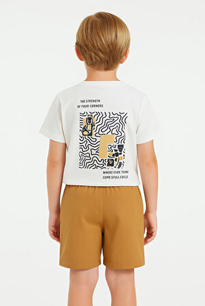 Nk Erkek Çocuk Circle Tshirt 4-8 Yaş Ekru