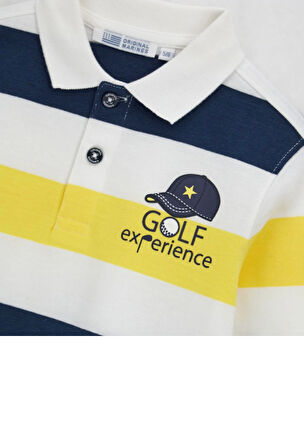 Original Marines Erkek Çocuk Çizgili sweatshirt 3-8 Yaş Beyaz