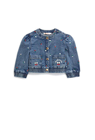 Orginal Marines Kız Bebek Denim Ceket 1-3 Yaş Mavi