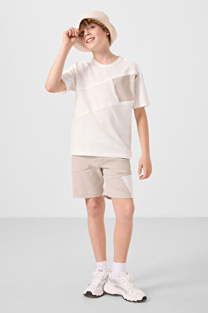 Tommylife Erkek Çocuk Şortlu Takım 7-15 Yaş Beyaz