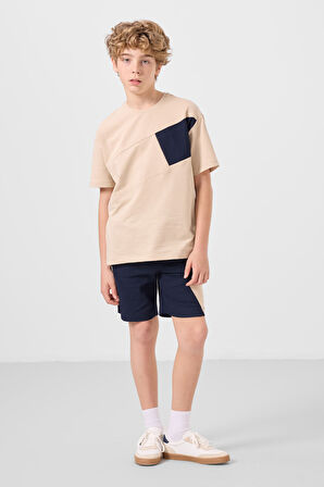 Tommylife Erkek Çocuk Şortlu Takım 7-15 Yaş Bej