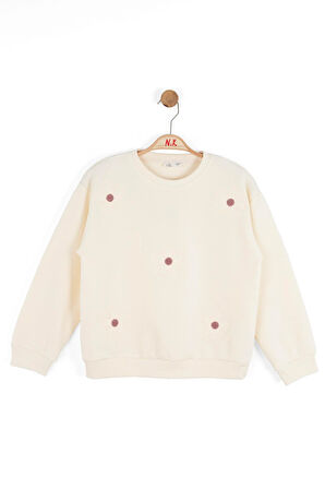 Nk Kız Çocuk Salvador Sweartshirt 8-14 Yaş Krem