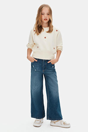 Nk Kız Çocuk Melisa Denim Pantolon 8-14 Yaş Mavi
