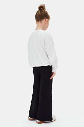 Nk Kız Çocuk Bol Paça Pantolon 4-8 Yaş Siyah