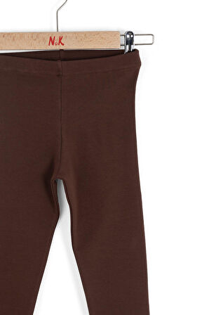 Nk Kız Çocuk Moroon Tayt 4-8 Yaş Kahve