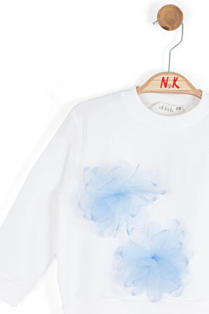 Nk Kız Bebek Rhode Sweatshirt 1-4 Yaş Ekru