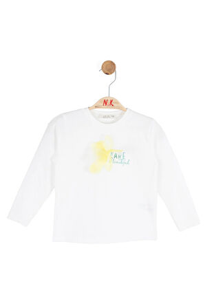 Nk Kız Bebek Beautıful Sweatshirt 1-4 Yaş Ekru